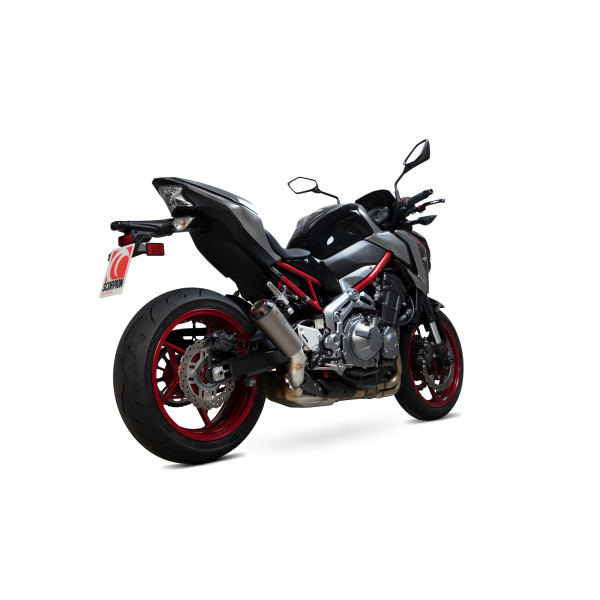Scorpion Exhaust Kawasaki Z900 2017 - 2019 Red Power Slip-on Titanium Sleeve